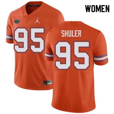 Women's Florida Gators #95 Adam Shuler NCAA Jordan Brand Orange Authentic Stitched College Football Jersey UGF6162XI